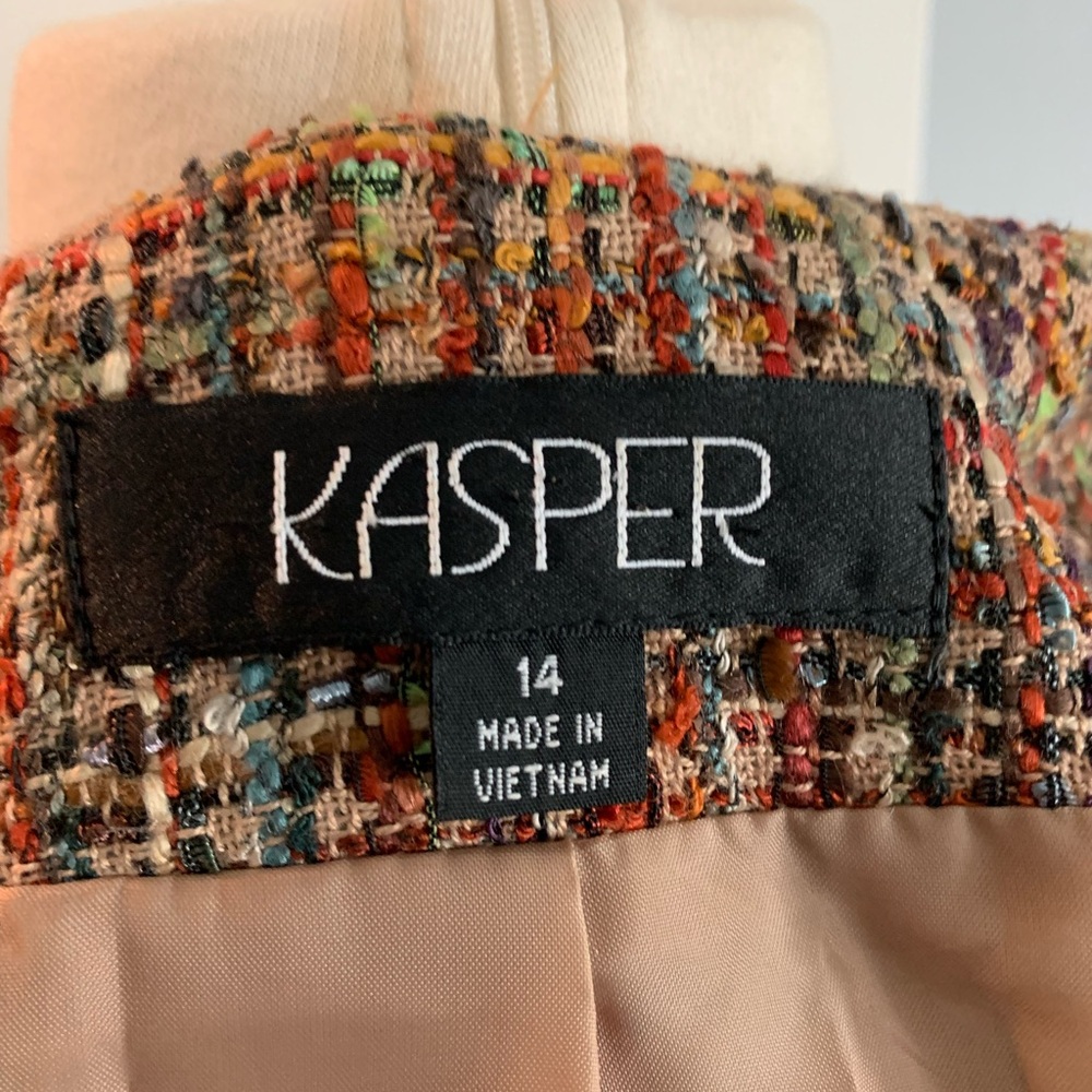 KASPER. Multicolor Tweed Women's Jacket. Size 14. - Picture 6 of 6